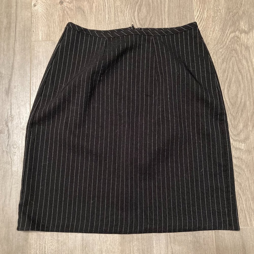 My Michelle Black Pinstripe Skirt
